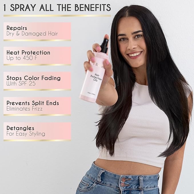 ELLA BELLA® Curling Iron 1 Inch & Hair Protection Oil • Professional Hair Curler • Curling Wand • Ceramic Curling Irons • Transform Your Look in Seconds • Suitable for All Hair Types