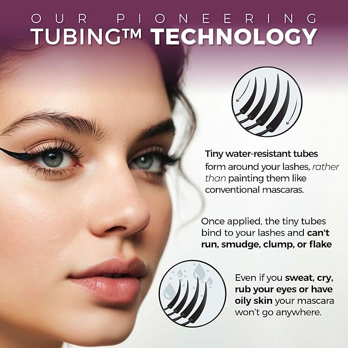 Blinc Lash Extension Tubing Mascara, Extreme Lengthening and Defining Mascara with Biotin, Ultra-Longwearing Washable Mascara, Clean, Vegan and Cruelty-Free, 9mL / 0.30 Fl. OZ (Black)