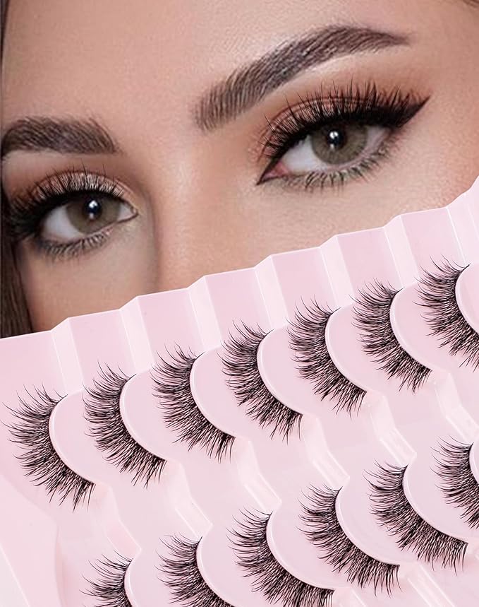 Frihappy Natural Wispy Eyelashes Short Fake Lashes Natural Look HA-86