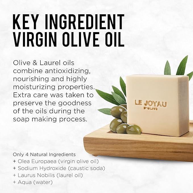 LJO Chemical-Free Soap | Handmade with Only 4 All-Natural Ingredients | No Perfumes | Enriched with Essential Oils Laurel Shangri-La | Great as a Gift | For Men & Women | All Skin Types | Pack of 1