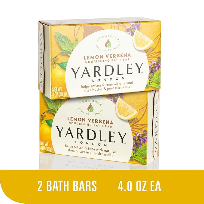 Yardley London Soap Bath Bar Bundle - 10 Bars: English Lavender, Oatmeal and Almond, Aloe and Avocado, Cocoa Butter, Lemon Verbena 4.25 Ounce Bars (Pack of 10 Bars, Two of each)