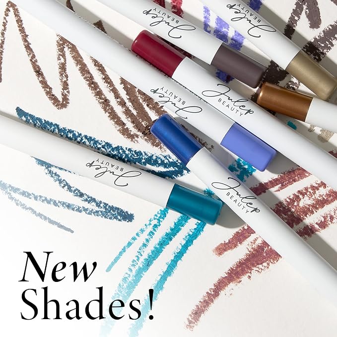Julep When Pencil Met Gel Sharpenable Multi-Use Longwear Eyeliner Pencil - Neon Blue Shimmer - Transfer-Proof - High Performance Liner