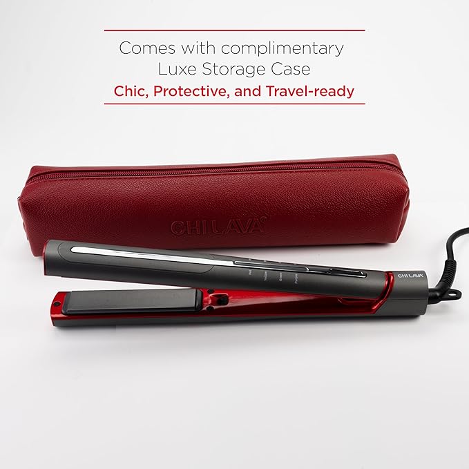 CHI Lava Glide Hairstyling Iron, Ceramic Hair Straightener for Smooth Styling & Long-Lasting Shine, Fast Heat-up for Professional Straightening, 1"