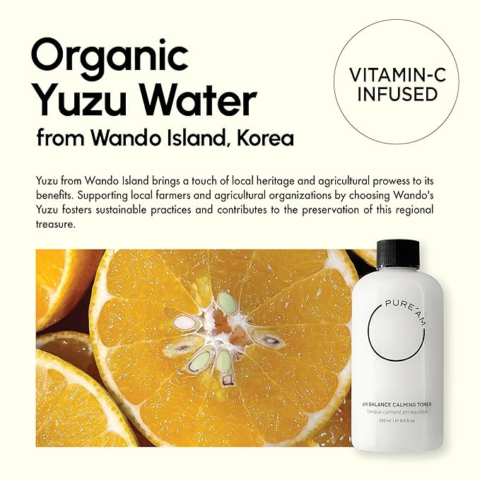 PURE'AM - Korean Toner for Dry Skin - Deeply Hydrating - Hyaluronic Acid & Vegan Ceramides - Korean Skincare Toner for Face, Sensitive Skin - Redness & Acne - 8.4 fl. oz, 250 ml