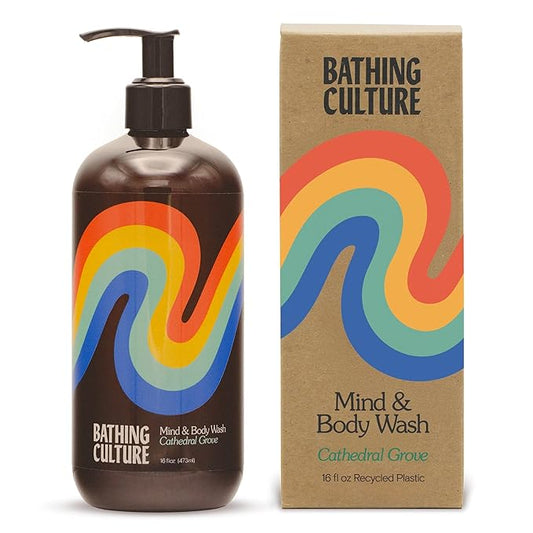 Bathing Culture, Organic Mind + Body Wash, Natural, Biodegradable, Sustainable, Vegan Personal Care, All Natural Organic Body Wash for Women and Men, PCR Plastic Bottle, 16 fl oz, Cathedral Grove
