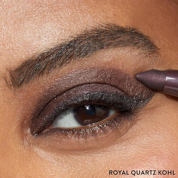 LAURA GELLER NEW YORK Kajal Longwear Kohl Eyeliner Pencil - Royal Quartz - Caffeine and Vitamin E - Smooth & Blendable Liner - Built-In Sharpener