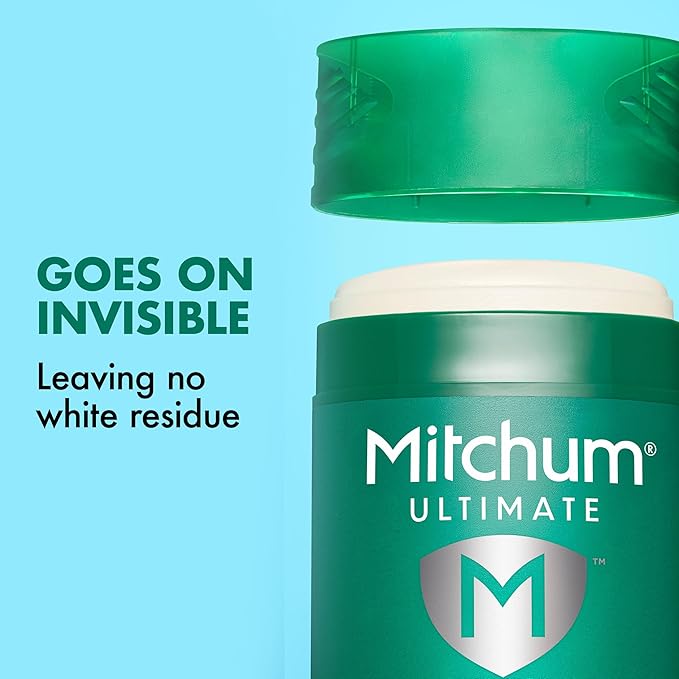 Mitchum Ultimate 72H Odor Protection Men’s Antiperspirant & Deodorant, Invisible Solid, Clean Control, 2 pack