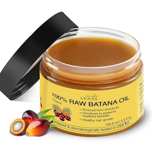 Raw Batana Oil Paste for Hair Growth Dr Sebi – (5.3 Oz) Pure Organic Honduras Botana Oil, Unrefined – Thickens & Repairs – Natural Hair Treatment Men & Women
