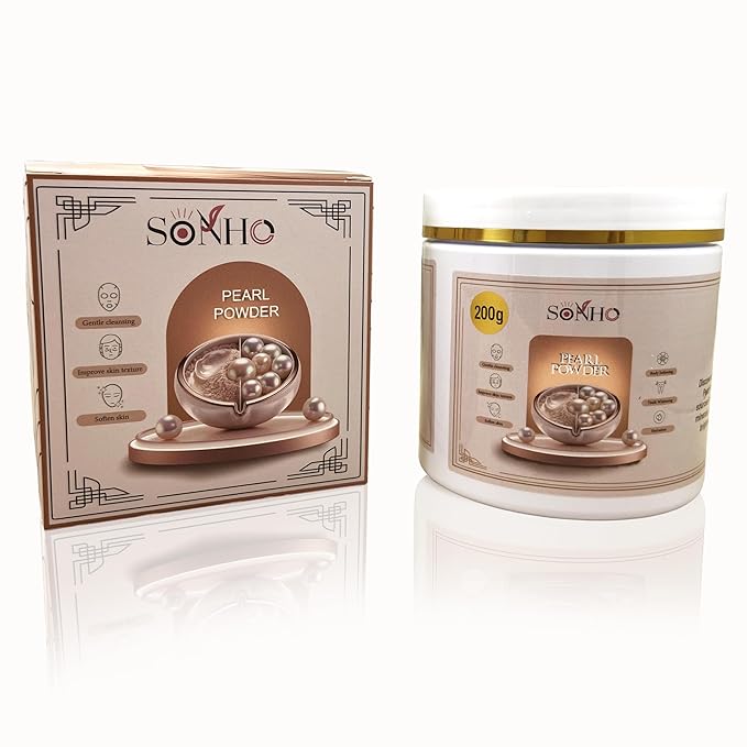 SONHO Freshwater Pearl Powder Organic, 200g100% Natural Pearl Powder,DIY Skincare —DIY Antioxidant, Deep Cleansing, Pore-Shrinking, Anti-Aging Mask