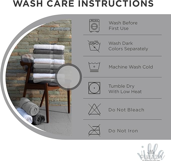 Premium Silver Hand Towels-100% Cotton, Soft & Absorbent, Fast Drying, Elegant Salon Spa Hotel Set of 4 (16''x 28'')