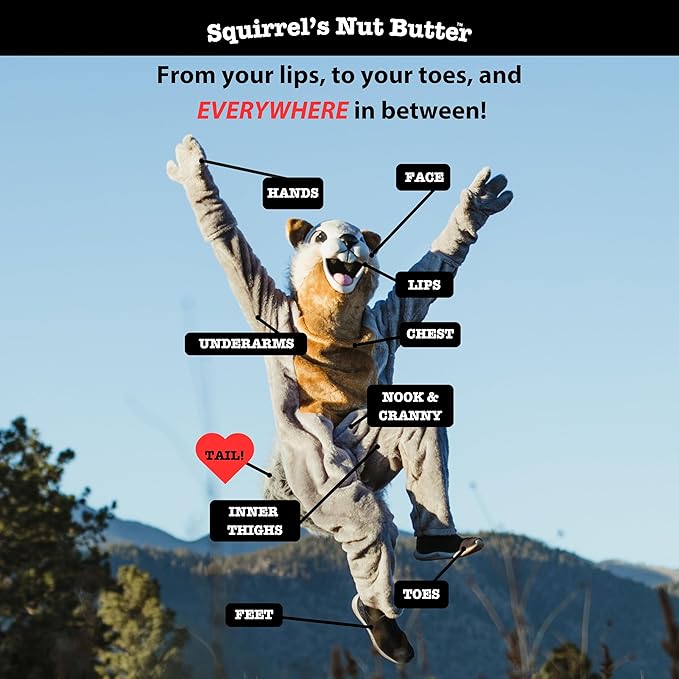 Squirrel's Nut Butter Anti Chafe Stick | All Natural Chafe Prevention & Skin Care for Athletes, Runners & Adventurers | Thighs, Arms, Pack Straps & More | 2.7 oz
