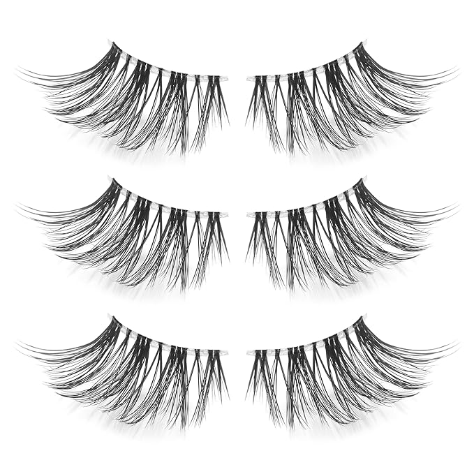 Frihappy Wispy Lashes - Natural Half Lashes 3 Pairs HF2