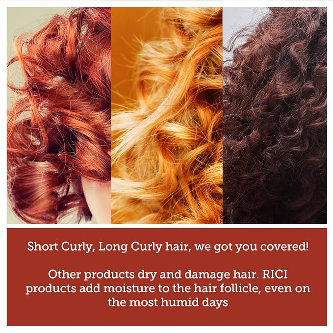 RICI Thirsty Styling Gel for Curly Hair | Naturally Formulated to Prevent Frizz for All Types of Curly Hair | Patented Formula Made in the USA (16 oz)