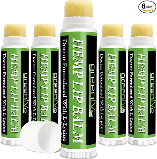GreenIVe Hemp Lip Balm, Vegan, Omegas 3 & 6, Vitamin E, L-Lysine, Hydrating Handcrafted (5)