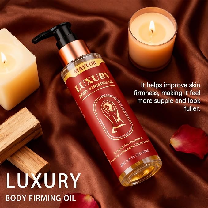 Luxury Body Firming Oil for Hydration & Elasticity, Vitamin E Enriched with Botanical Blends, Lightweight Glow Formula for All Skin Types, Non-Greasy Full Body Treatment (1)