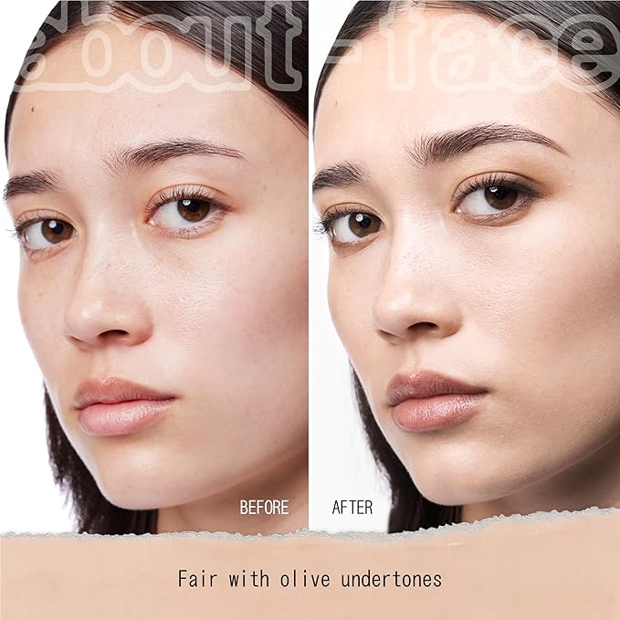 about-face THE PERFORMER Skin-Focused Foundation F2Olive – Medium Coverage, Long-Wear, Breathable & Buildable Base – Clean, Vegan, Hydrating Formula with Blue Agave & Chlorella – 1.08oz