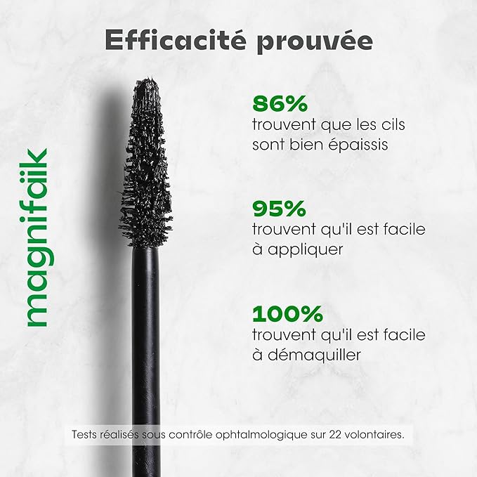 Magnifaik Oh La Lash - Mascara Volume and Length - Intense Black Mascara with Lengthening and Volumizing Fiber Free Formula - Black - 0.3 oz