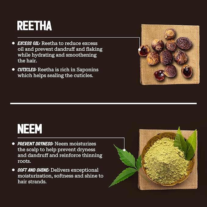 Ultra Nourishing Conditioner with Neem & Reetha - Gentle Daily Conditioning for All Hair Types - Nourishes Scalp and Roots - Natural, Plant-Based Ingredients - Ayurvedic Hair Care - 10 fl oz