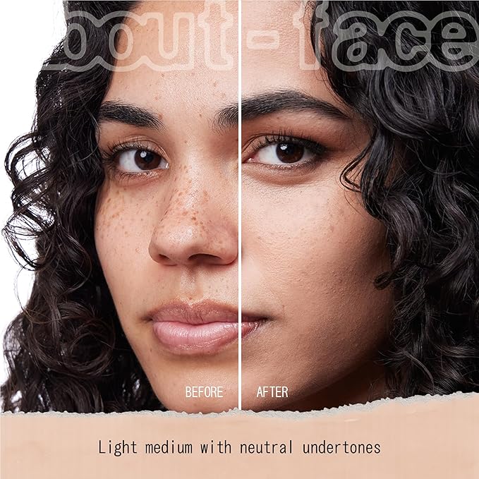 about-face THE PERFORMER Skin-Focused Foundation LM2Neutral – Medium Coverage, Long-Wear, Breathable & Buildable Base – Clean, Vegan, Hydrating Formula with Blue Agave & Chlorella – 1.08oz