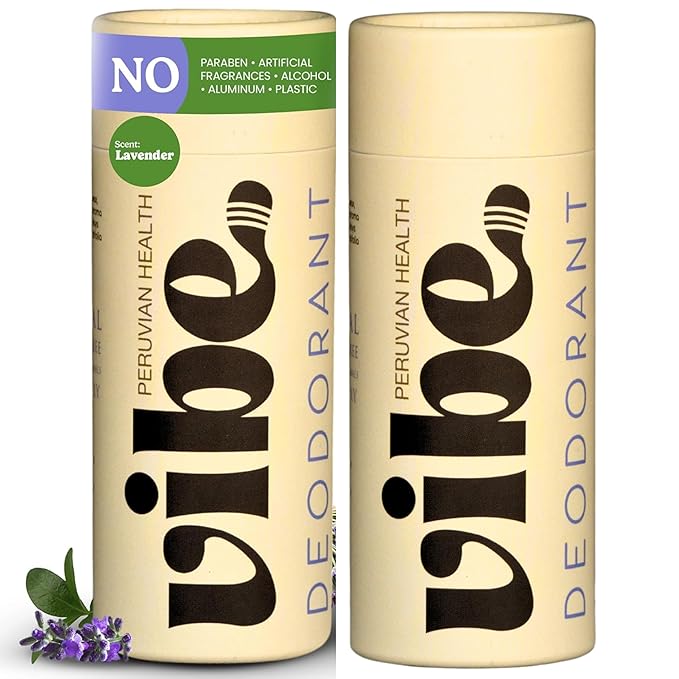Aluminum Free Deodorant for Women and Men 2 Pack - Natural & Long Lasting Odor Control with Organic Coconut Oil and Beeswax for Sensitive Skin, Plastic Free