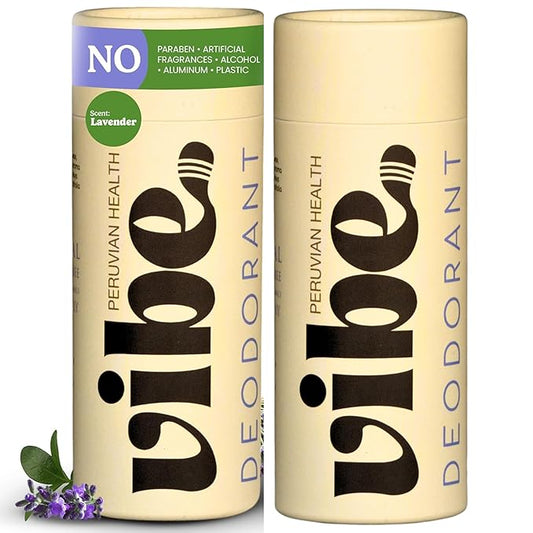 Aluminum Free Deodorant for Women and Men 2 Pack - Natural & Long Lasting Odor Control with Organic Coconut Oil and Beeswax for Sensitive Skin, Plastic Free