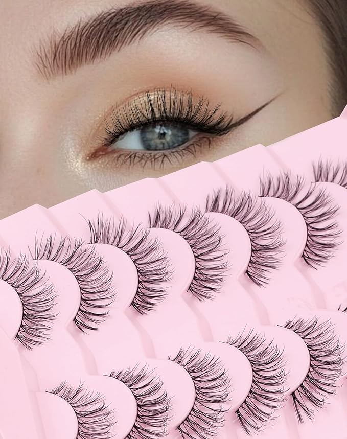 Onlyall Wispy Lashes Natural Flared False Eyelashes Fake Lashes T03