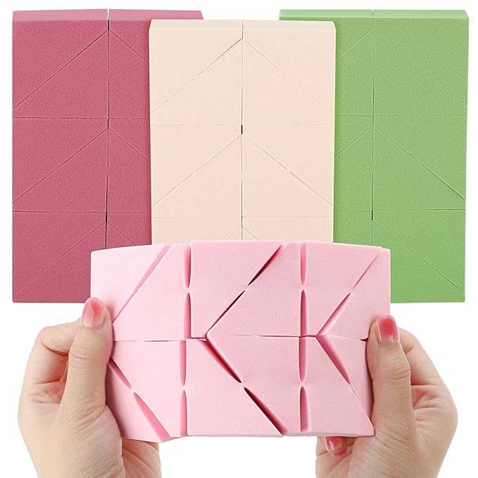 WSYUB Makeup Sponges Wedges, Disposable Makeup Applicator Cosmetic Wedges Sponges for Foundation Latex Free, Medium Size