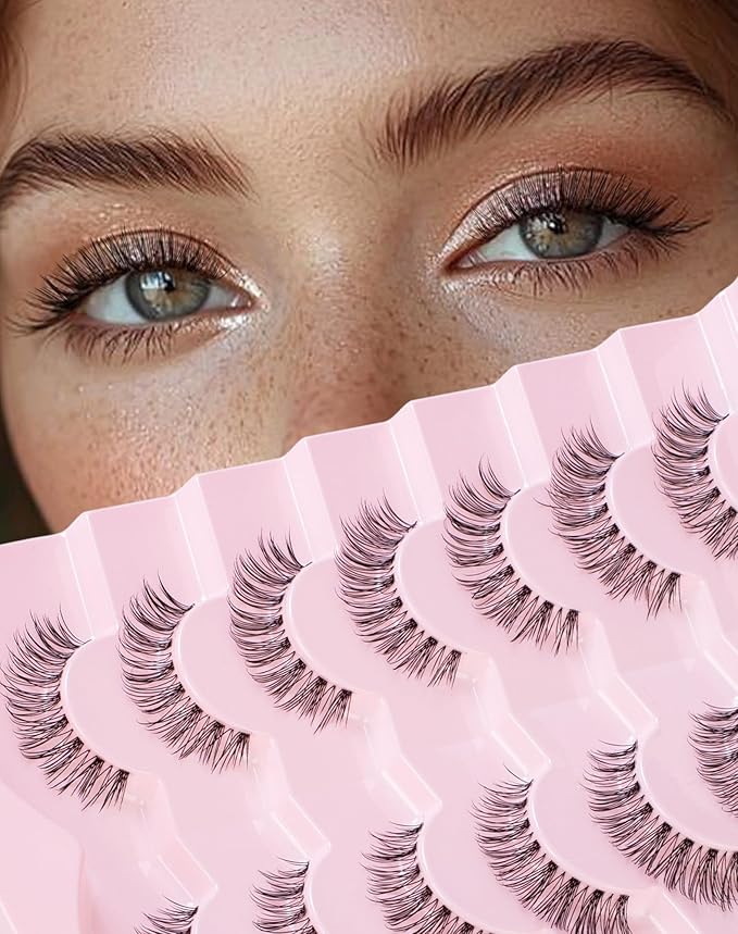 Frihappy Wispy Natural Lashes C Curl Short Fake Eyelashes Natural Look HA-22