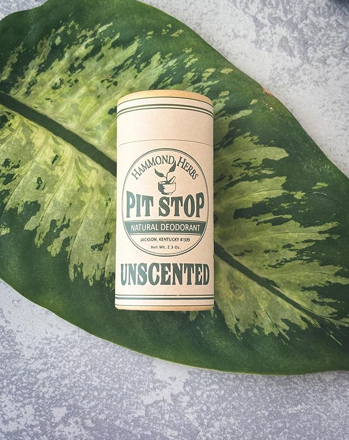 PIT STOP Deodorant - Aluminum-Free, Plastic-Free, All-Natural Odor Control (Unscented)