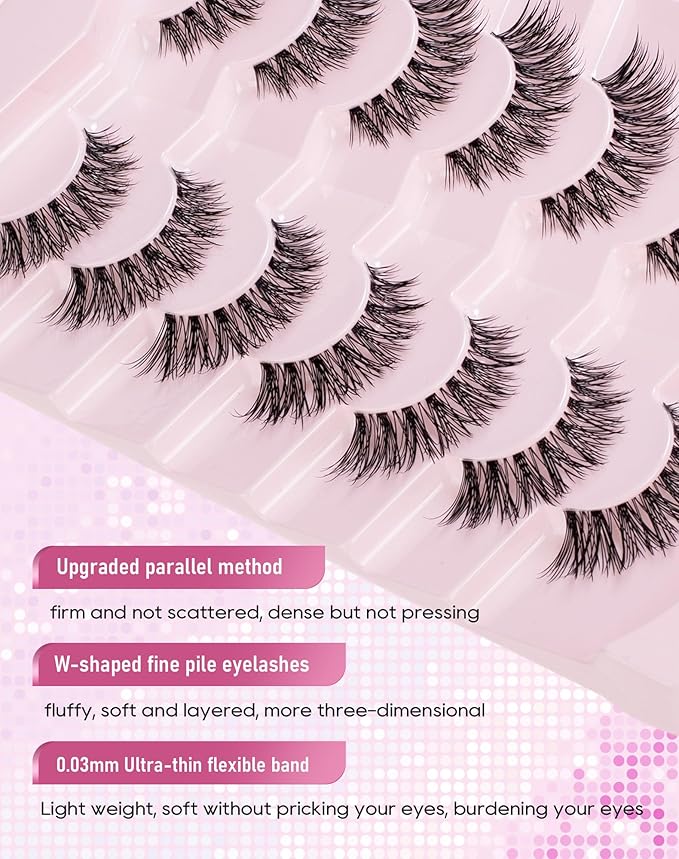 Frihappy Fluffy Cat Eye Lashes Volume Fake Eyelashes Faux Mink Lashes HA-59