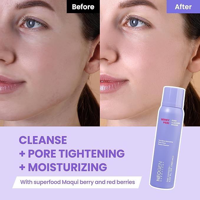 DERMALOGY by NEOGENLAB NEOGEN BERRYPERI PORE CLEANSING MOUSSE 5.07 oz / 150ml