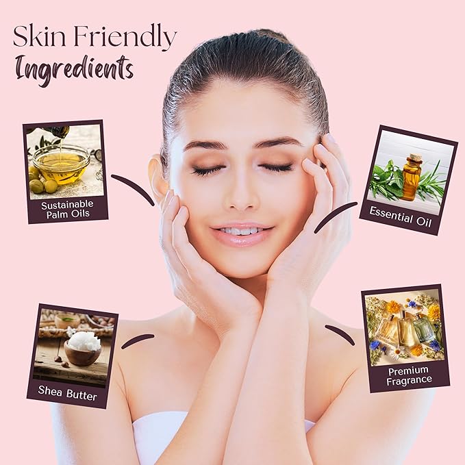 Wavertree & London Assorted Floral Elegance Scents Natural Soap Bars (Pack of 8), 7oz Moisturizing Triple Milled Soap Bars Enriched with Shea Butter and Pure Plant Oils | All Body & Bath Soap