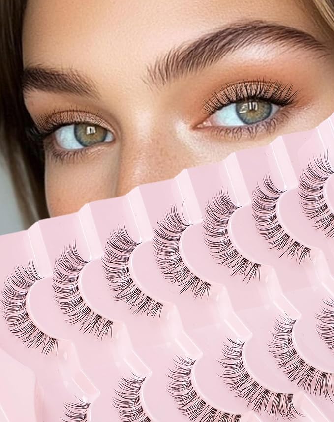 Frihappy False Eyelashes Natural Volume Lashes Cat Eye Lashes C Curl HP-80