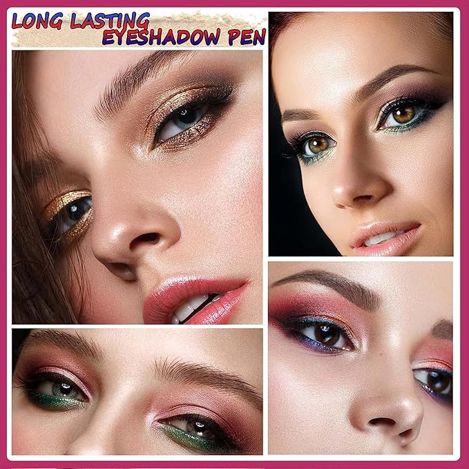 Black Eyeshadow Stick Makeup, Cream Shimmer Eye Shadow Pencil, Hypoallergenic Waterproof Long Lasting Crayon, Smooth Glitter Primer Palette Eyeliner Make up