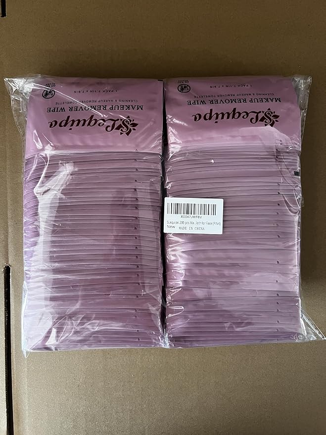 200 pcs Makeup Remover Wipes Bulk Individually Wrapped