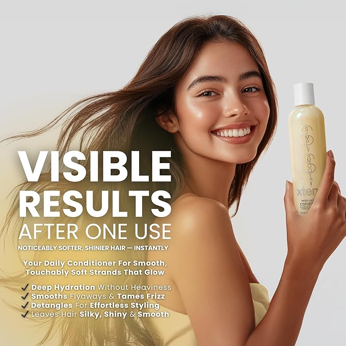 SIMPLY SMOOTH Xtend Keratin Replenishing Conditioner | Sulfate-Free Smoothing Moisture Repair | Anti-Frizz, Color Safe, Protein-Rich Daily Use | Strengthens, Softens, Detangles | 8.5 oz