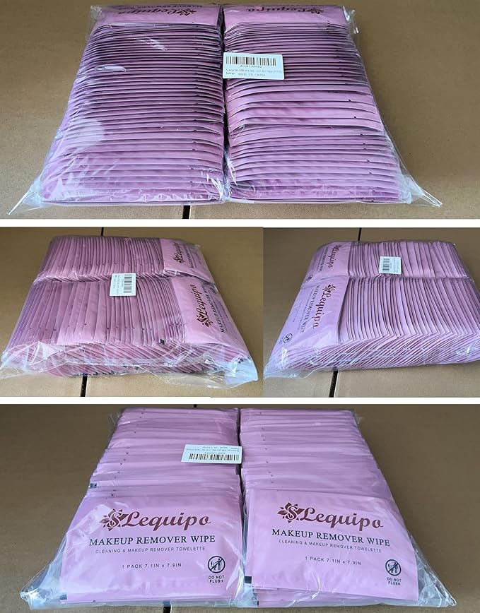 200 pcs Makeup Remover Wipes Bulk Individually Wrapped