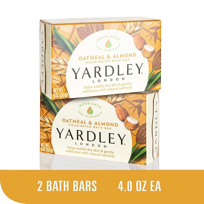 Yardley London Soap Bath Bar Bundle - 10 Bars: English Lavender, Oatmeal and Almond, Aloe and Avocado, Cocoa Butter, Lemon Verbena 4.25 Ounce Bars (Pack of 10 Bars, Two of each)