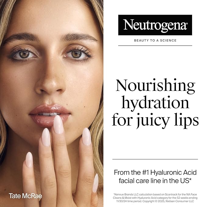 Neutrogena Hydro Boost Hyaluronic Acid Lip Balm, Nourishing Vitamin E Leaves Lips Feeling Hydrated, Sheer Pink Tinted Color with a Sweet Berry Flavor, Sheer Berry, 0.5 oz (Pack of 2)