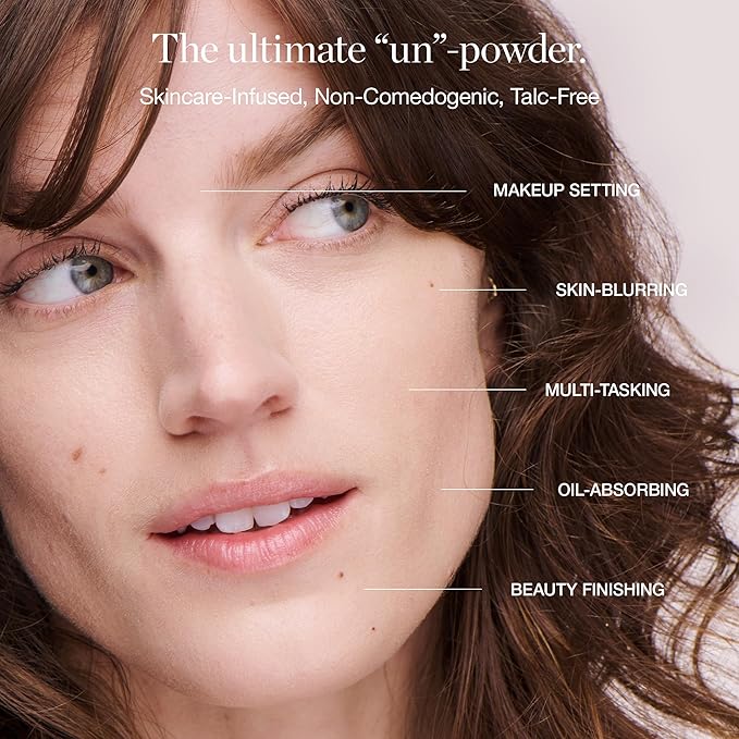 Ogee Sculpted Skin-Perfecting Makeup Setting Powder - Clay - FULL SET (Case & Refill) - Lightweight Powder Foundation Made with 70% Organic Ingredients