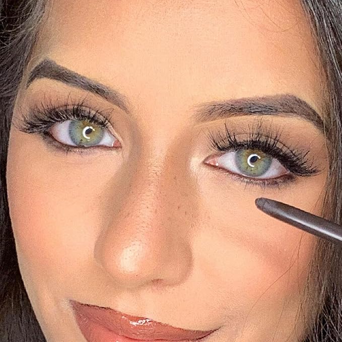 VASANTI Kajal Waterline Eyeliner Pencil - Long-lasting, Waterproof, Smudge-proof, Safe for Sensitive Eyes, Waterline Eye Liner - Opthalmologist Approved and Tested (Rich Brown)