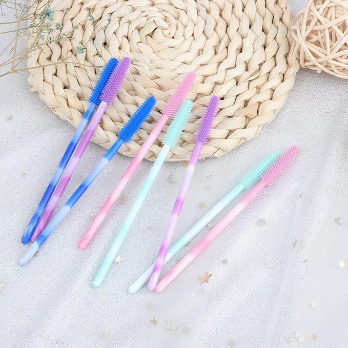 Disposable Silicone Eyelash Mascara Brushes Wands Applicator Eyebrow Brush Makeup Tool Kit Set Tool Bulk