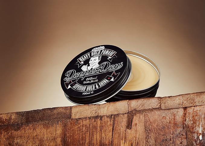 Heavy Hold Pomade By Dapper Dan, Superior Hold, Petrolatum Free, No Build Up, Liquorice & Vanilla Fragrance 100ml