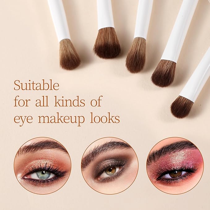 Makeup Brushes 14-Piece Premium Synthetic Makeup Brush Set Foundation Powder Contour Concealers Eyeshadow Blending Liner Makeup Brush kit with Powder Puffs & Brush Bag