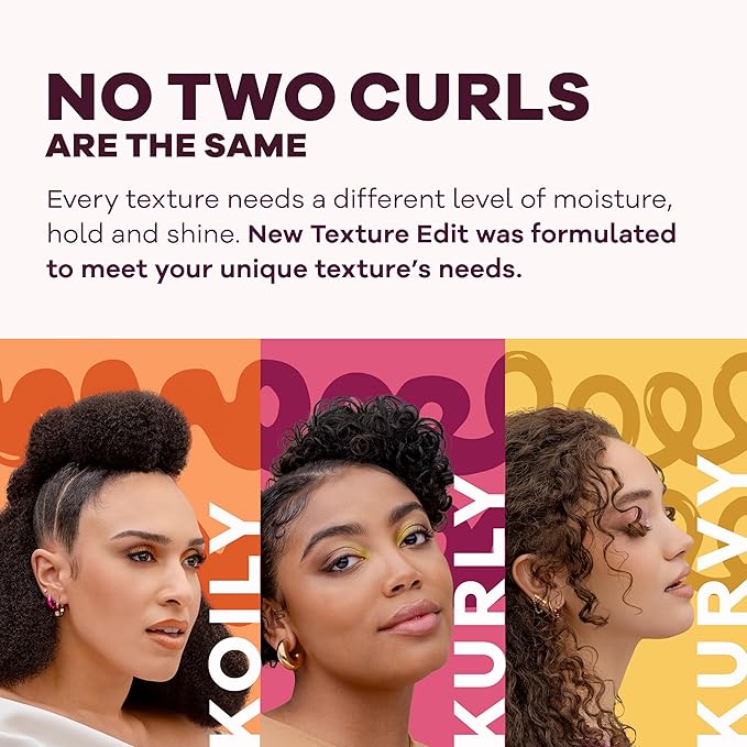 Eco Style, Texture Edit, Kurvy Shine Lightweight Sheen for Type 2a to 2c wavy hair - Finish off any style by adding rich nutrients for a perfectly glorious glow with frizz control. 6 oz.