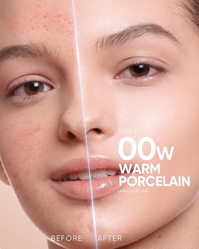 Full Coverage Cushion Foundation, Weightless, Skin Fit, Satin Glow Finish, Oil-Control Waterproof Foundation, Sweatproof Flawless BB Cream CC Korean Makeup