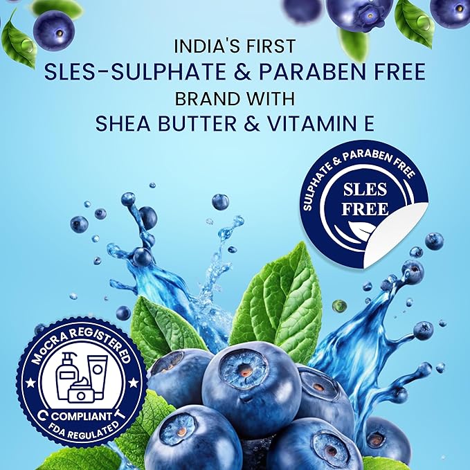 MY ACE Blueberry Bathing Bar – Handmade with Blueberry Extract & Coconut Oil, SLES & Paraben Free, Enriched with Shea Butter & Vitamin E – Antioxidant & Moisturizing