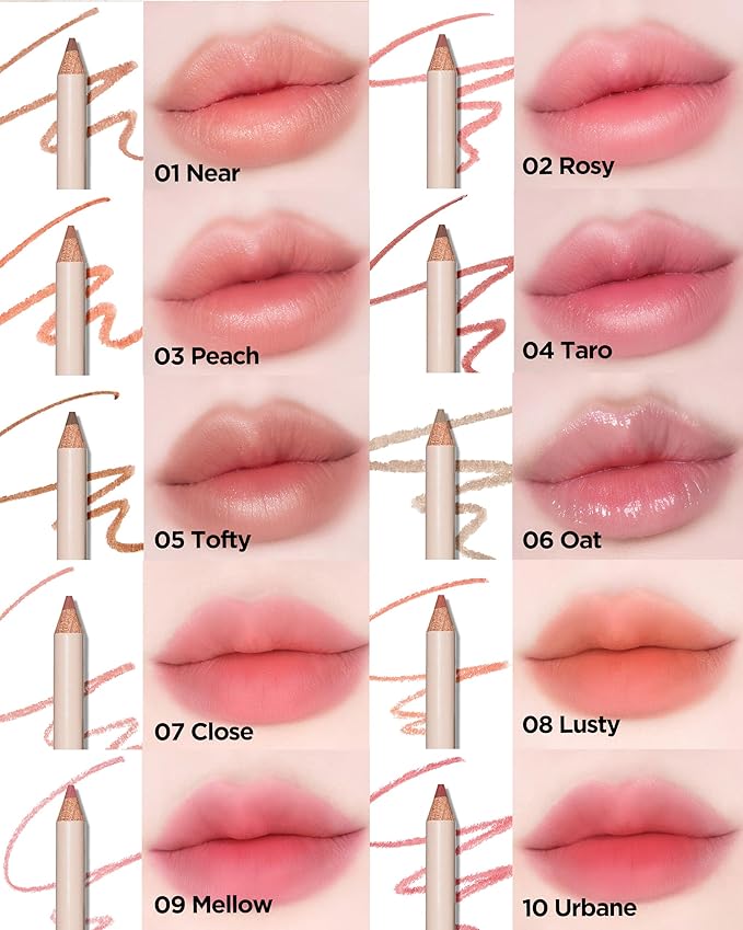 THESAEM Cover Perfection Lip Pencil - Slim, Easy-Blend & Overlip Makeup, Creamy Matte Lip Liner, Long-Lasting with Built-In Sharpener (03 Peach)
