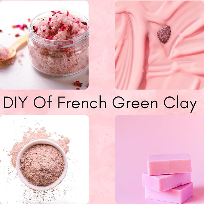 French Pink Clay/Rose Clay Powder Montmorillonite Kaolin Clay Powder Healing Clay for Face Mask Skin Care Detox, For Soap Making Clay French Skincare150 gms / 5.3 oz