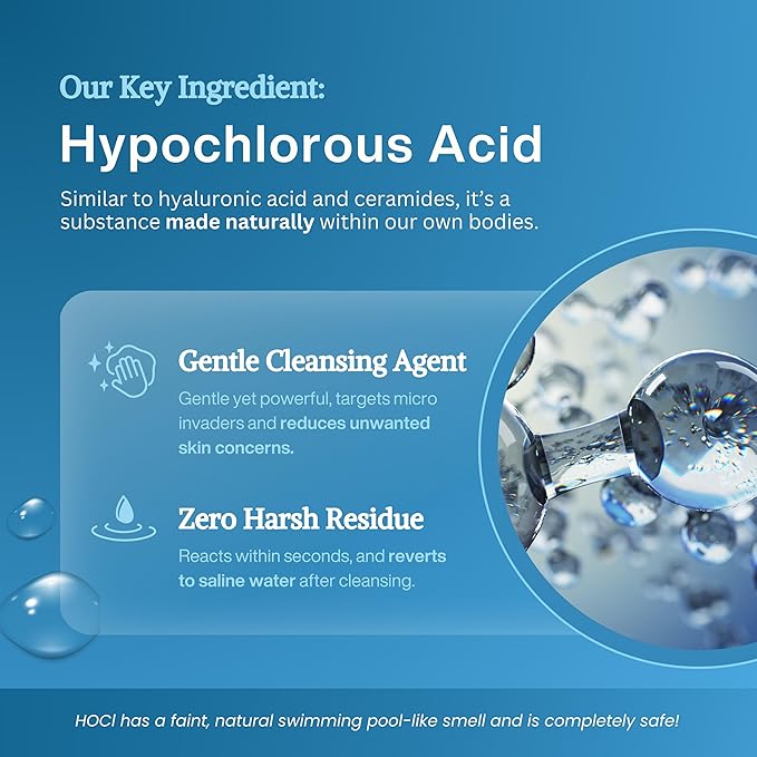 Hypochlorous Acid Spray – Dermatologist Tested HOCl Facial Cleanser for Sensitive, Acne-Prone & Irritated Skin – Soothes Redness, Eczema, Rashes & Itching – Skin Repair Spray, 2 fl oz - Honeydew Labs